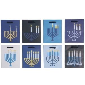 8ct Petite Hanukkah Menorah Gift Bags nwt